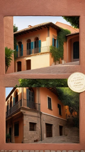 houses clipart,gold stucco frame,stucco frame,holiday villa,exterior decoration,clay tile,termales balneario santa rosa,brochure,hacienda,moustiers-sainte-marie,3d rendering,stucco wall,provencal life,image editing,digital compositing,guesthouse,roman villa,luxury property,private house,roof tile,Photography,General,Realistic
