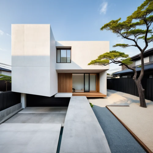 modern house,japanese architecture,modern architecture,cube house,cubic house,dunes house,asian architecture,exposed concrete,archidaily,modern style,residential house,concrete blocks,contemporary,architecture,roof landscape,house shape,luxury property,private house,jewelry（architecture）,frame house,Illustration,Black and White,Black and White 32