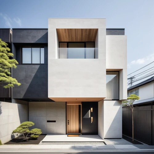 japanese architecture,cubic house,modern architecture,modern house,cube house,house shape,geometric style,archidaily,frame house,residential house,timber house,asian architecture,jewelry（architecture）,modern style,wooden house,two story house,kirrarchitecture,arhitecture,architecture,wooden facade,Illustration,Black and White,Black and White 32
