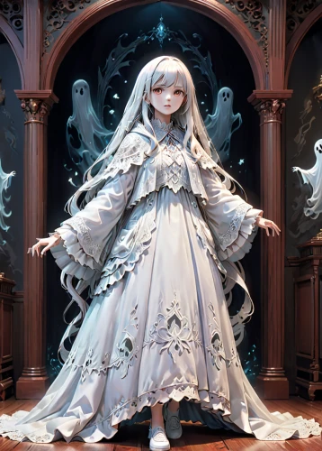 white rose snow queen,the snow queen,suit of the snow maiden,winterblueher,angel figure,white winter dress,baroque angel,doll figure,dress doll,fairy tale character,ice queen,artist doll,cloth doll,white lady,priestess,cinderella,silver wedding,ghost girl,female doll,eternal snow,Anime,Anime,General