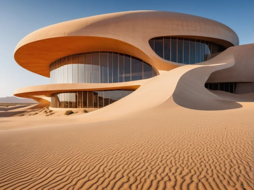 dunes house,admer dune,crescent dunes,futuristic architecture,dune,dune landscape,sand dunes,futuristic art museum,dunes,the sand dunes,san dunes,sand dune,dune sea,united arab emirates,sand paths,arid landscape,high-dune,desert landscape,moving dunes,desert desert landscape,Photography,General,Realistic