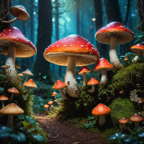 mushroom landscape,forest mushrooms,fairy forest,mushroom island,fairytale forest,toadstools,forest mushroom,mushrooms,enchanted forest,edible mushrooms,fairy village,fungal science,forest floor,cartoon forest,umbrella mushrooms,fairy world,fungi,medicinal mushroom,elven forest,agaricaceae,Photography,General,Fantasy