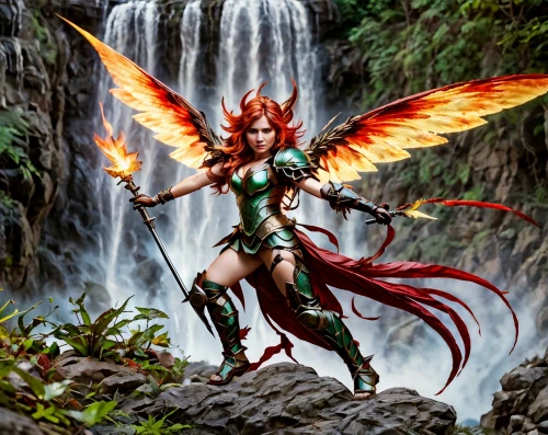 fire angel,fae,fire siren,phoenix,archangel,fantasy woman,firebird,flame spirit,fantasy warrior,elza,faerie,evil fairy,fallen angel,garuda,female warrior,sorceress,artemis,rusalka,minerva,goddess of justice