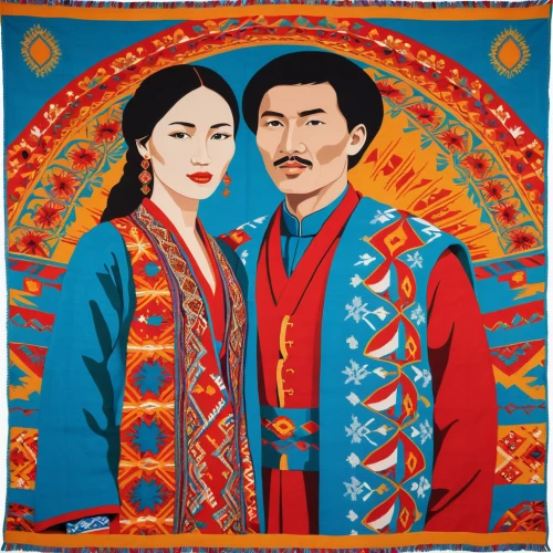 khokhloma painting,kyrgyz,azerbaijan azn,bhutan,ulaanbaatar,kyrgyzstan som,qinghai,khlui,hulunbuir,kazakhstan,mongolia,ulaanbaatar eastern,kyrgyzstan,tibetan,peking opera,mongolia eastern,ulaanbaatar western,kimjongilia,inner mongolia,two people,Conceptual Art,Oil color,Oil Color 14
