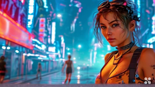 valerian,cyberpunk,tracer,transistor,symetra,world digital painting,mobile video game vector background,cyber,3d background,neon lights,digital compositing,anime 3d,neon human resources,visual effect lighting,background bokeh,sci fiction illustration,digiart,neon light,birds of prey-night,cg artwork