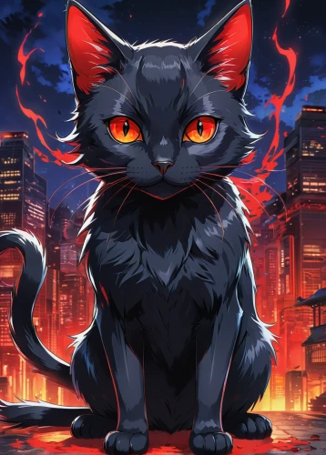 fire red eyes,red eyes,black cat,cheshire,halloween black cat,halloween cat,firestar,capricorn kitz,feral cat,cat vector,feral,hollyleaf cherry,nyan,stray cat,breed cat,red cat,the cat,fire eyes,gray cat,cat child,Illustration,Japanese style,Japanese Style 03