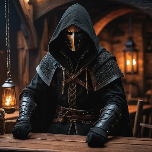 hooded man,assassin,dodge warlock,assassins,grimm reaper,cloak,magistrate,cosplay image,hooded,merchant,massively multiplayer online role-playing game,undead warlock,reaper,vax figure,grim reaper,kadala,witcher,candlemaker,apothecary,vigil,Photography,General,Fantasy