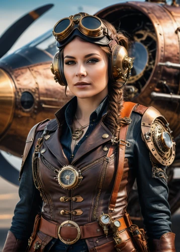 steampunk,steampunk gears,katniss,airship,fighter pilot,digital compositing,pilot,airships,female doctor,piper,aquanaut,sterntaler,aviator,solo,photoshop manipulation,air ship,ship doctor,triplane,captain,glider pilot,Photography,General,Natural