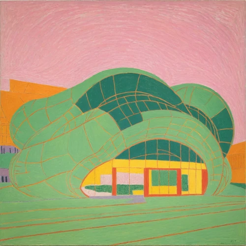 matruschka,guggenheim museum,calatrava,santiago calatrava,shirakami-sanchi,bus garage,braque francais,greenhouse,bibernell rose,disney hall,pink grass,green snake,panoramical,tent,pink green,postmasters,meller's chameleon,olle gill,oval,gable field,Art,Artistic Painting,Artistic Painting 09