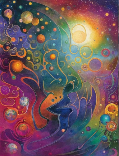 cosmic flower,psychedelic art,universe,mantra om,inner space,colorful spiral,the universe,astral traveler,nebula 3,spiral nebula,nebula,fairy galaxy,pachamama,cosmic,colorful tree of life,galaxy collision,dimensional,aura,psychedelic,vibration,Illustration,Realistic Fantasy,Realistic Fantasy 05
