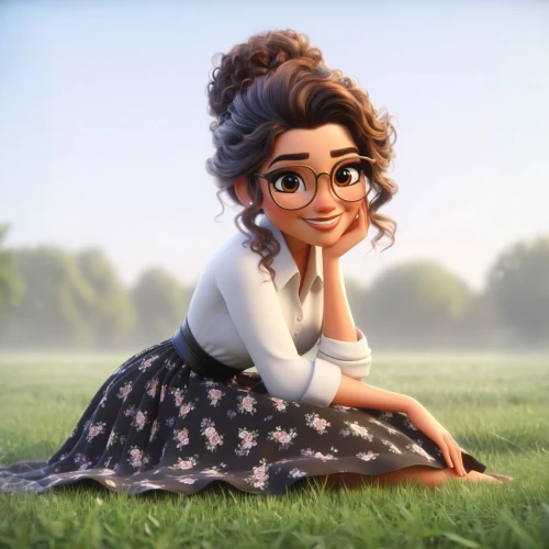 tiana,agnes,cute cartoon character,princess sofia,princess anna,cute cartoon image,audrey,a girl in a dress,girl sitting,disney character,moana,milkmaid,rockabella,barb,marguerite,adorable,girl in a historic way,daisy,with glasses,rapunzel