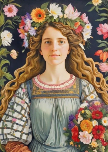 girl in a wreath,girl in flowers,girl in the garden,girl picking flowers,portrait of a girl,beautiful girl with flowers,wreath of flowers,girl with bread-and-butter,kahila garland-lily,flora,floral wreath,blooming wreath,young woman,mystical portrait of a girl,young girl,mary-gold,flower crown of christ,cepora judith,woman of straw,virgo