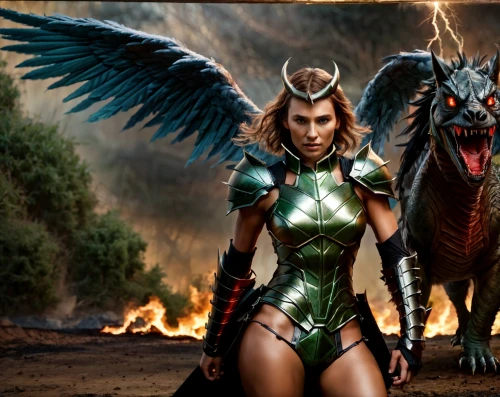 angels of the apocalypse,fantasy picture,birds of prey,heroic fantasy,fantasy art,angel and devil,digital compositing,biblical narrative characters,dragon of earth,female warrior,fantasy woman,mythical creatures,dark angel,angelology,mythological,photomanipulation,the archangel,photoshop manipulation,birds of prey-night,photo manipulation