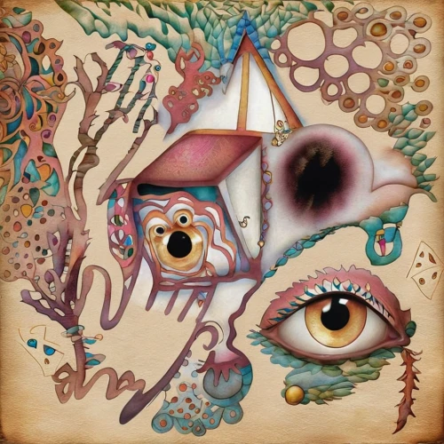 psychedelic art,cosmic eye,third eye,surrealism,all seeing eye,hallucinogenic,surrealistic,kaleidoscope,dali,abstract eye,lsd,eyeball,kaleidoscope art,psychedelic,acid,eye ball,peacock eye,esoteric,cancer illustration,symbiotic,Illustration,Realistic Fantasy,Realistic Fantasy 02