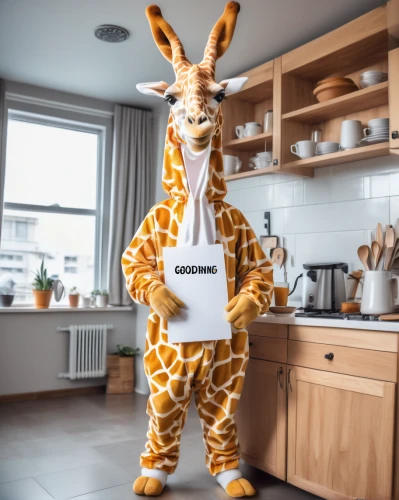 giraffe plush toy,cangaroo,animals play dress-up,giraffidae,onesie,anthropomorphized animals,giraffe,strohbär,kangaroo,pubg mascot,giraffe head,housekeeping,product photos,real estate agent,onesies,accountant,advertising clothes,whimsical animals,airbnb,domestic animal