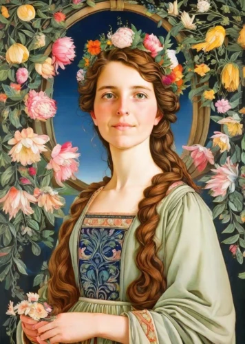 girl in flowers,jane austen,girl in a wreath,portrait of a girl,young woman,girl in the garden,jessamine,girl picking flowers,marguerite,beautiful girl with flowers,rosa,flora,cepora judith,emile vernon,portrait of a woman,rosa peace,victorian lady,elizabeth nesbit,angelica,way of the roses