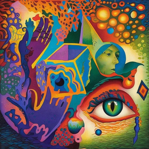 psychedelic art,khamsa,cosmic eye,third eye,psychedelic,magic hat,shamanism,all seeing eye,hallucinogenic,hamsa,shamanic,lsd,pachamama,chakra square,kaleidoscope,multicolor faces,peacock eye,acid,abstract eye,mantra om,Illustration,Realistic Fantasy,Realistic Fantasy 05