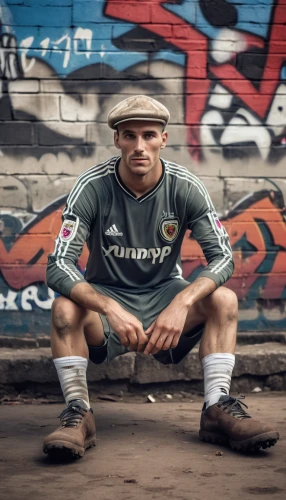 footballer,soccer player,flea,street football,flat cap,jockey,football player,ronaldo,player,footballers,schoolboy,man on a bench,east german,futsal,müller,josef,goalkeeper,freestyle football,soccer,zenit,Photography,General,Realistic