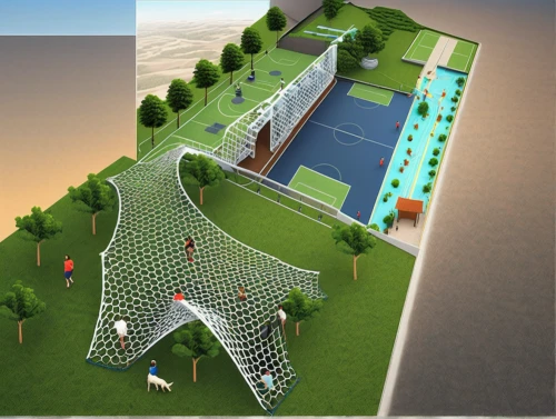 skatepark,skate park,mini golf course,3d rendering,miniature golf,tennis court,play yard,outdoor play equipment,golf resort,basketball court,halfpipe,play area,mini-golf,seaside resort,outdoor pool,playground,ski facility,water park,paddle tennis,climbing wall,Photography,General,Realistic