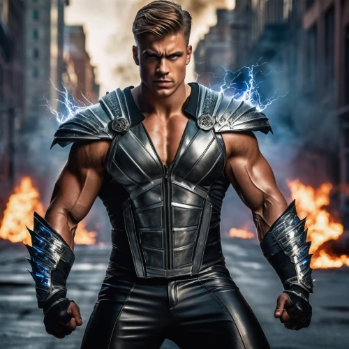 god of thunder,steel man,thor,human torch,cleanup,action hero,power icon,digital compositing,drago milenario,muscle icon,male character,muscle man,damme,photoshop manipulation,silver arrow,edge muscle,steve rogers,rein,krad,x men,Photography,General,Fantasy