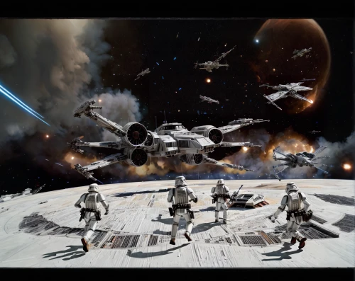 starwars,first order tie fighter,star wars,x-wing,theater of war,cg artwork,storm troops,force,republic,tie fighter,empire,space walk,tie-fighter,pathfinders,stormtrooper,diorama,digital compositing,fighter destruction,at-at,sci fi