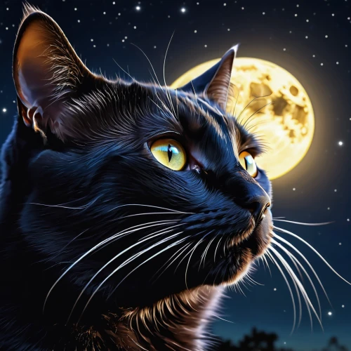 cat vector,cat on a blue background,cat cartoon,capricorn kitz,moonlit night,halloween cat,cat image,blue moon,american shorthair,cartoon cat,breed cat,cat portrait,night administrator,luna,drawing cat,moonbeam,moonlit,moon night,chartreux,full moon,Photography,General,Realistic