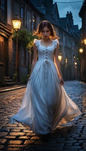 cinderella,girl in a historic way,girl in white dress,girl in a long dress,the girl in nightie,girl walking away,little girl in wind,a girl in a dress,mystical portrait of a girl,little girl running,fairy tale character,children's fairy tale,bridal dress,dead bride,wedding dress,photoshop manipulation,bridal,little girl in pink dress,victorian lady,bridal clothing,Photography,General,Fantasy