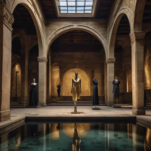 kunsthistorisches museum,mannequin silhouettes,louvre,louvre museum,mannequins,universal exhibition of paris,roman bath,thermae,agent provocateur,tisci,art gallery,classical antiquity,art museum,jewelry（architecture）,cistern,egyptian temple,vitrine,the sculptures,the museum,mannequin,Photography,General,Realistic