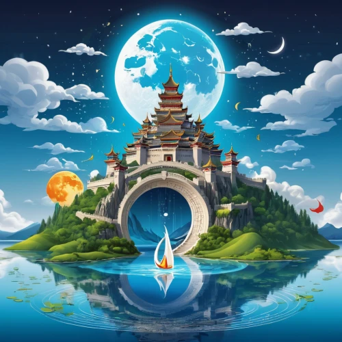 fantasy world,fantasy picture,bird kingdom,forbidden palace,fantasy landscape,chinese background,shanghai disney,dream world,landscape background,world digital painting,magical adventure,game illustration,3d fantasy,hall of supreme harmony,water lotus,mid-autumn festival,cartoon video game background,fairy world,water palace,danyang eight scenic,Unique,Design,Infographics