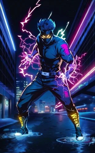 electro,cartoon ninja,thundercat,electric,ninja,voltage,nova,electrified,lightning bolt,zap,ninjago,electric arc,wall,thunderbolt,jackal,yukio,renegade,electricity,e-flood,high volt