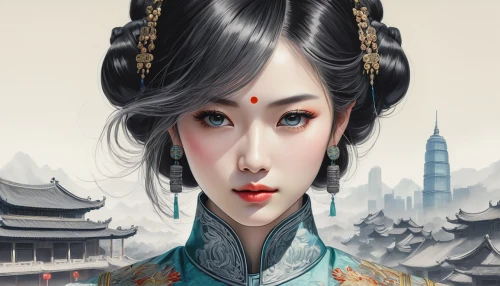 oriental princess,geisha girl,oriental girl,chinese art,geisha,oriental painting,oriental,mulan,taiwanese opera,peking opera,asian woman,chinese style,japanese art,asian culture,shuanghuan noble,asia,japanese woman,yuanyang,wuchang,xun,Illustration,Black and White,Black and White 23