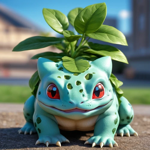 bulbasaur,shrub frog,water frog,jazz frog garden ornament,kawaii frog,frog figure,3d model,basil,frog background,frog,frog through,green frog,frog king,pixaba,frog prince,potted plant,tree frog,kawaii frogs,pignolata,growth icon,Photography,General,Realistic