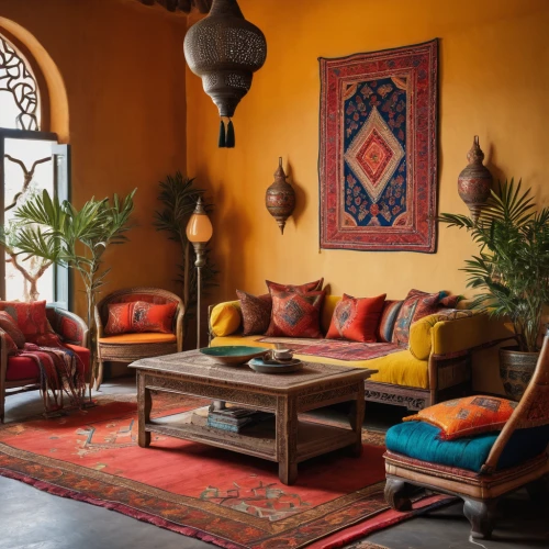 moroccan pattern,marrakesh,morocco,chaise lounge,sitting room,interior decor,marrakech,the living room of a photographer,ottoman,living room,riad,decor,cabana,southwestern,boho,home interior,bohemian,interior decoration,morocco lanterns,moorish,Photography,General,Natural