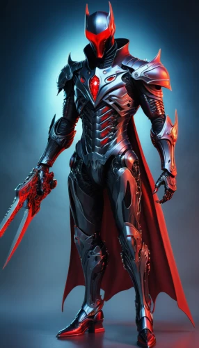 knight armor,iron mask hero,red hood,shredder,knight,red super hero,spawn,excalibur,figure of justice,armored,alien warrior,3d man,fantasy warrior,armor,scales of justice,steel man,3d model,3d figure,matador,swordsman,Conceptual Art,Sci-Fi,Sci-Fi 03