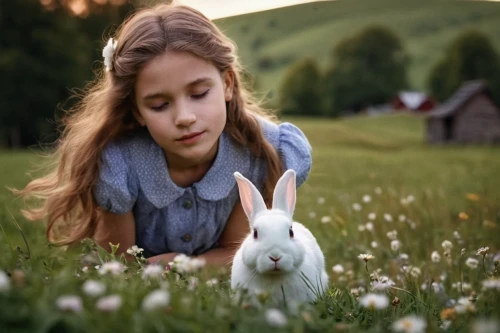 bunny on flower,wild rabbit in clover field,children's background,european rabbit,white rabbit,little bunny,white bunny,peter rabbit,little rabbit,rabbits and hares,girl lying on the grass,rabbits,dwarf rabbit,bunny,domestic rabbit,animal film,girl picking flowers,girl and boy outdoor,sound of music,girl in flowers,Photography,General,Cinematic