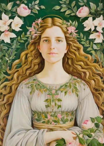 girl in a wreath,girl in flowers,girl in the garden,portrait of a girl,flora,young woman,portrait of a woman,lacerta,rose wreath,mystical portrait of a girl,girl picking flowers,andalusia,jessamine,rose woodruff,celtic queen,bibernell rose,camellia,art nouveau,green wreath,rosa
