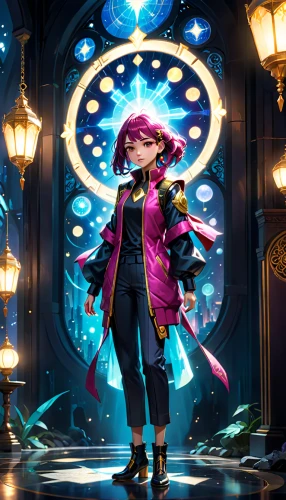 chaoyang,fantasia,art bard,monsoon banner,luka,bard,magus,magistrate,mage,life stage icon,caster,leo,cg artwork,male character,magician,wiz,summoner,outer,clockmaker,choir master,Anime,Anime,Cartoon