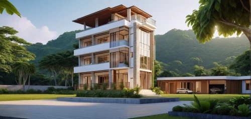 holiday villa,residential tower,modern house,residential house,3d rendering,eco-construction,luxury property,tropical house,cube stilt houses,eco hotel,modern architecture,private house,smart house,stilt house,dunes house,timber house,residence,beautiful home,residential property,cubic house,Photography,General,Realistic