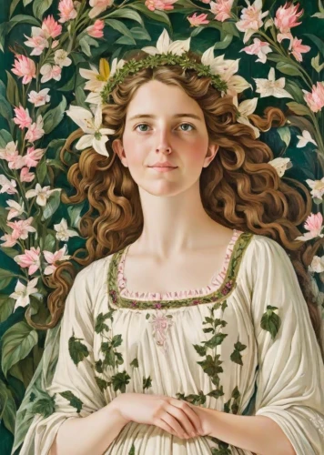 girl in flowers,girl in a wreath,girl picking flowers,girl in the garden,portrait of a girl,flora,young woman,kahila garland-lily,lilian gish - female,girl with cloth,girl with bread-and-butter,virgo,the magdalene,young girl,magnolia,marguerite,mystical portrait of a girl,jessamine,girl with tree,angelica