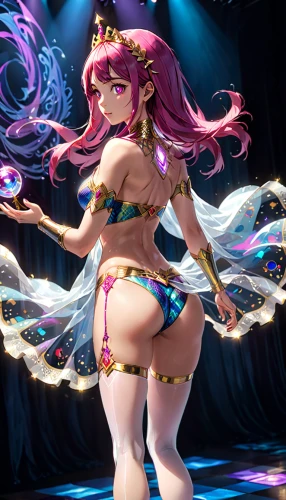 neo-burlesque,poker primrose,medusa,patchouli,mezzelune,dancer,malva,medusa gorgon,fae,caster,pollen panties,concert dance,wiz,fantasy girl,fantasia,vexiernelke,elza,kotobukiya,hips,belly dance,Anime,Anime,General