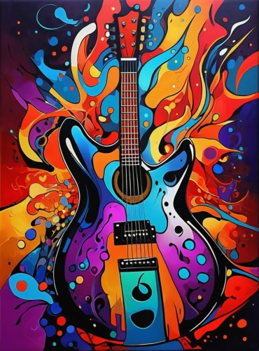 painted guitar,electric guitar,concert guitar,guitar,the guitar,acoustic-electric guitar,jazz guitarist,guitar player,epiphone,psychedelic art,guitar solo,slide guitar,guitars,guitarist,guitar head,cool pop art,musician,music,guitor,mandolin,Conceptual Art,Daily,Daily 24