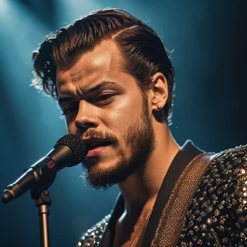facial hair,harry styles,playback,greek god,microphone stand,bard,beard,the guitar,chasm,austin,austin 12/6,harry,concert guitar,microphone,styles,harold,keith-albee theatre,follicle,joseph,brad,Photography,General,Cinematic