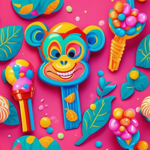 candy pattern,stylized macaron,candy sticks,play-doh,neon candy corns,birthday banner background,novelty sweets,lollipops,play doh,circus animal,colorful foil background,colorful balloons,ice cream icons,birthday background,lollypop,candy crush,neon candies,animal balloons,lolly,gummi candy,Unique,3D,Isometric