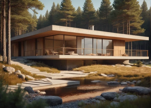mid century house,house in the forest,dunes house,house by the water,the cabin in the mountains,summer cottage,modern house,mid century modern,summer house,holiday home,house in the mountains,timber house,house with lake,render,inverted cottage,3d rendering,house in mountains,cubic house,wooden house,home landscape,Photography,General,Cinematic