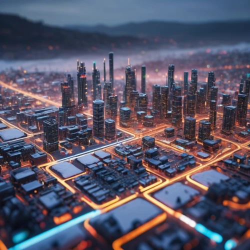 city blocks,metropolis,cities,city cities,cityscape,tilt shift,urbanization,fantasy city,smart city,city at night,city skyline,industrial area,industrial landscape,urban development,electrical grid,metropolises,destroyed city,city buildings,urban towers,business district,Photography,General,Sci-Fi