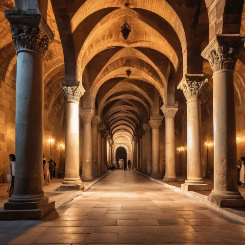 monastery of santa maria delle grazie,abbaye de belloc,romanesque,cloister,medieval architecture,cathedral of modena,doge's palace,christopher columbus's ashes,st mark's basilica,umayyad palace,caravansary,ferrara,byzantine architecture,certosa di pavia,basilica of saint peter,alcazar of seville,vaulted ceiling,arches,modena,monastery israel,Photography,General,Realistic