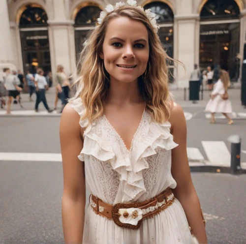 paris,adorable,cute,white dress,daisy jazz isobel ridley,tube top,princess sofia,girl in white dress,daisy,smiling,white skirt,vintage angel,di trevi,madeleine,paris shops,angelic,european,on the street,updo,arc de triomphe