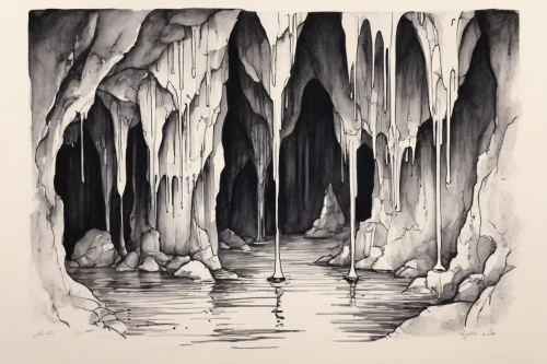 cave,cave tour,glacier cave,ice cave,sea caves,stalagmite,pit cave,cave on the water,sea cave,crevasse,caving,stalactite,chasm,hollow way,speleothem,the blue caves,narrows,blue caves,lava cave,underground lake,Illustration,Black and White,Black and White 34