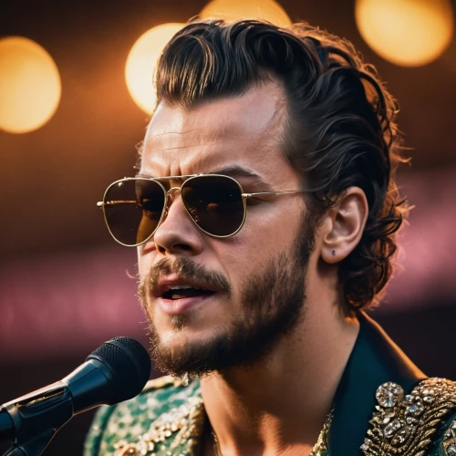 harry styles,facial hair,harry,styles,harold,stubble,chest hair,work of art,rockstar,greek god,chasm,elvis impersonator,the suit,sunglasses,lima bean,pompadour,king,spotify icon,george,microphone,Photography,General,Cinematic