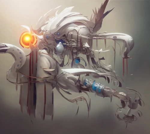 mecha,biomechanical,light bearer,mechanical,clockmaker,transistor,mech,wind warrior,shaman,white eagle,cyborg,bastion,watchmaker,oryx,the white torch,purifier,drone phantom,harpy,chariot,concept art,Common,Common,Game